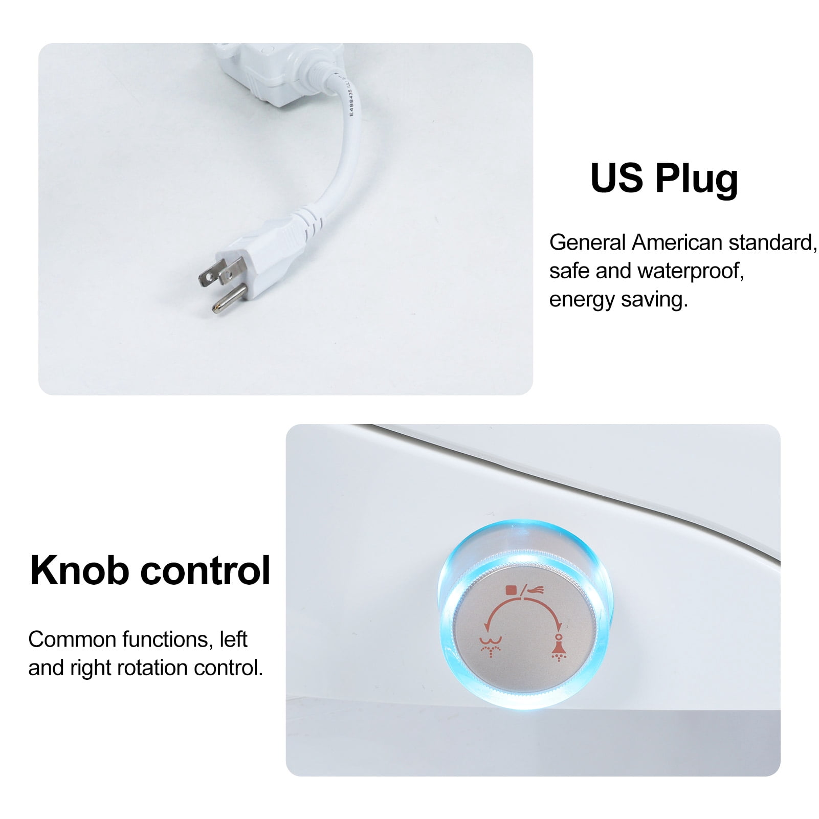 Happydeer Electric Bidet Toilet Seat, Automatic Flip Cover, Heated Toilet Seat with Instant Warm Water & Dryer, Self-Clean Nozzle, Bidet Attachment for Toilet