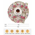thumbnail image 6 of 13 Inch Round Placemats Set of 4, Pink Spring Floral Non Slip Heat Insulation PP Table Mats, Vintage Summer Botanical Washable Place Mats for Kitchen Dining Party Table Decor, 6 of 7