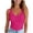 Hot Pink, variant on idosla Women's Double Lined V Neck Tank Tops Summer Basic Sleeveless Shirts Cute Trendy Going Out Tops (Green, M)