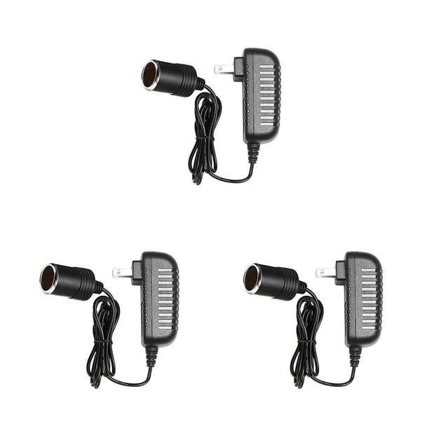 Speravity Convertidor de enchufe para encendedor de coche, adaptador de corriente de carga, grabadora de vídeo portátil para vehículo, de 24W enchufe de EE. UU. 3piezas