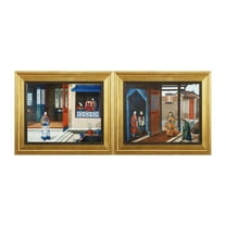 A&B Home A Royal Visitor And Woman At Her Toilette, Framed Paintings, Set of 2