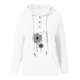 thumbnail image 2 of Gibobby Sudadera con capucha y cremallera Sudadera con botones de manga larga para mujer Sudadera informal suelta con bolsillo con cordón y capucha （Blanco， S), 2 of 4