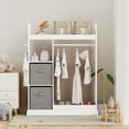 thumbnail image 4 of XJD Kids Play Armoire with Mirror, Storage Bins and Closet for Dress Up and Costumes (White), 4 of 8