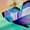 Blue Green Pink Yellow, variant on Homewish Floral Butterflies Girl Black Out Curtains,Gradient Purple Curtains Pack of 2 (42x63 Each),Dreamy Princess Bedroom Curtains,Microfiber Bedroom Decor