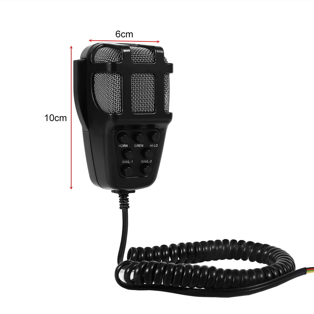 ANGGREK Loud Horn, 12V Loud Horn Siren 7 Sounds Horn With Mic PA Speaker System For Car Boat Van Truck