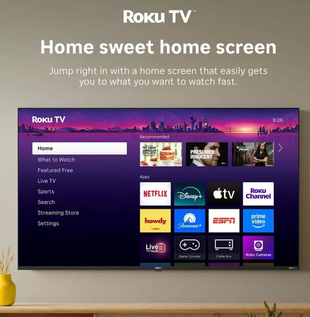 Restored Hiro Roku TV 40" 1080p Full HD Smart Roku TV with Dolby Audio for Streaming H40C3C4