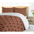 thumbnail image 5 of Ambesonne Modern Duvet Cover Sets, Retro Vintage Geometric, 2-Queen, Dark Orange Burgundy, 5 of 7
