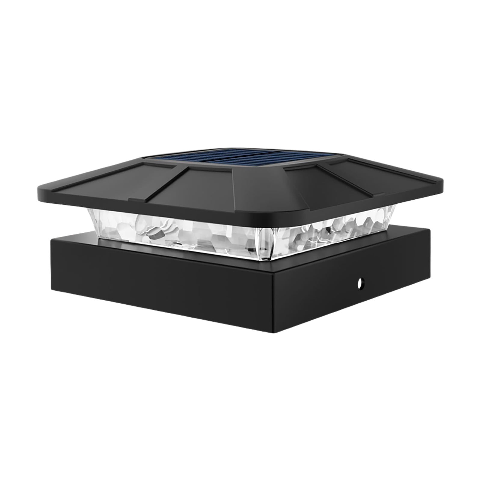 1pc 4*4*2in Outdoor Solar Post Cap Lights Waterproof - Solar Powered Fence Post Top Lights with LEDs,for Deck, Patio, Porch, Garden, and Outdoor Landscape Lighting