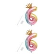 thumbnail image 3 of Decodeary 32 inch Gradient Color Digit Foil Balloons Happy Birthday Rainbow Number Ballons Wedding Birthday Party Christmas Decorations 7 2Set, 3 of 6