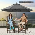 thumbnail image 6 of Tall Adirondack Chairs Set of 2，HDPE Outdoor Adirondack Barstools with Double Connecting Tray Patio Stools Weather Resistant for Outdoor Deck Lawn Pool Backyard, coffee, 6 of 7