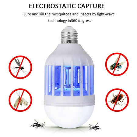 110v 10w E27 Led Light Bulb Bug Zapper Mosquito Killer Lamp