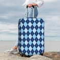 thumbnail image 3 of Lsque Blue Squares Printed Luggage Cover, Travel Luggage Protector,Scratch and Dirt Resistant, Fits 18-32 Inch Luggage - Small, 3 of 9
