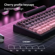 COSTOM Pink Keycaps,135 Topographic keycap Sets,Backlit Shine Through PBT Keyboard Keycaps for 61/64/66/68/71/75/84/87 Mechanical Keyboards,Pink
