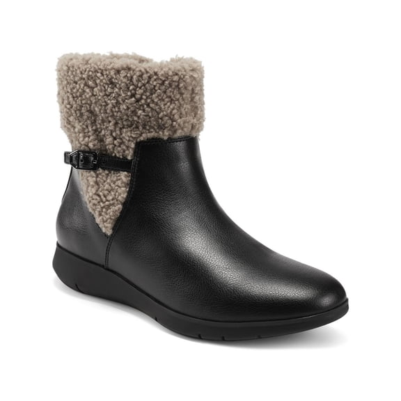 Aerosoles Womens FERRA Faux Leather Faux Fur Ankle Boots
