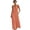 Orange, variant on Avolia Plus Size Women Summer Casual Dress Solid Color Breathable Polyester Everyday Outing Wear Light Purple L