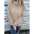thumbnail image 6 of Women'S Oversized High Neck Chunky Pullover Sweaters Cowl Neck Long Sleeve Winter Slouchy Loose Knit Sweaters Khaki XXXL, 6 of 8