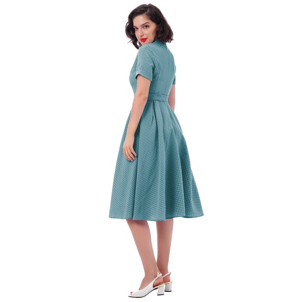 green plaid swing dress This Is It Green Plaid Swing Dress  Shop the Mint