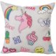 thumbnail image 4 of Funda de cojín con diseño de Hojas de Flamenco y Funda de Almohada con diseño de piña para sofá, Sala de Estar, Dormitorio, decoración del hogar, 45 x 45 cm, Juego de 4 Piezas (Lindo Unicornio), 4 of 5