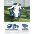 thumbnail image 5 of KINGYES Folding Adjustable Adirondack Chair with Retractable Ottoman Set of 2 for Patio Garden, Blue, 5 of 6