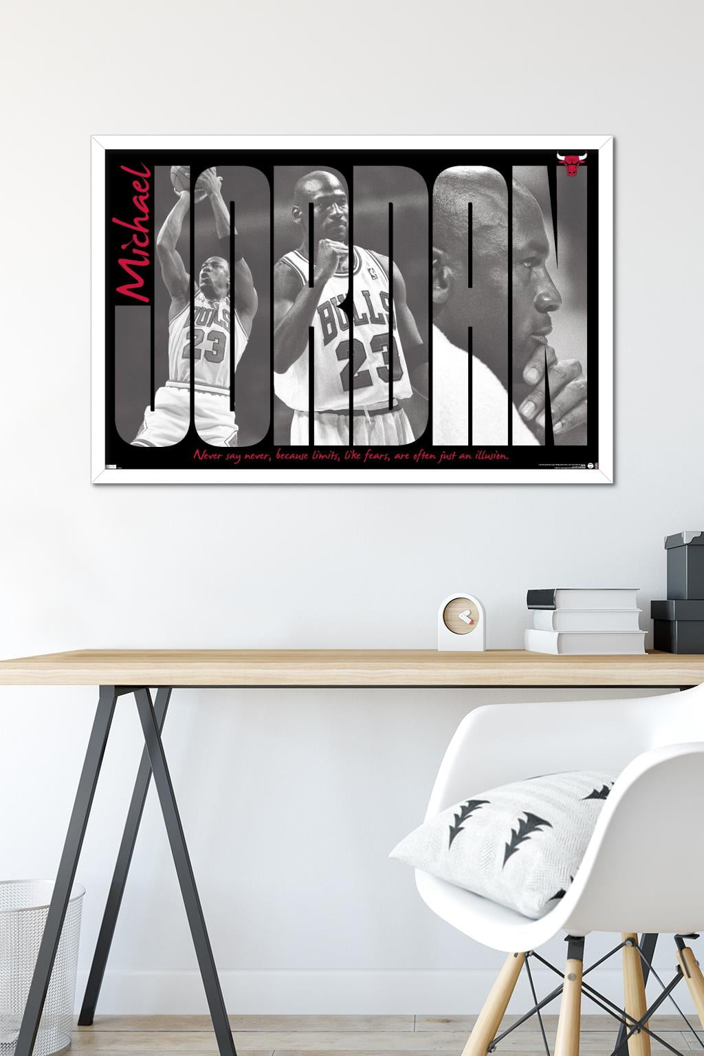Michael Jordan - Never Say Never Wall Poster, 22.375" x 34" Framed