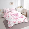 thumbnail image 3 of Manfei Initial Monogrammed 7-Piece Twin Bedding Set,Bow Bowknot,Super Cozy Alphabet Decor, 3 of 5