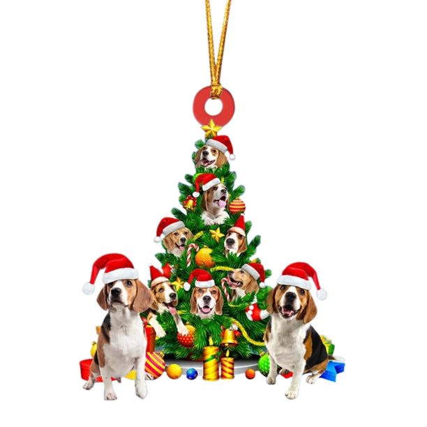 ELEVENTIME - Adornos colgantes para árbol de Navidad, diseño de perro, para colgar en el árbol de Navidad, manualidades, coleccionables, para fiestas en casa, regalos, liquidación, ofertas de hoy