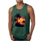 thumbnail image 1 of Camisetas de Tanque de los Hombres Tanque de los Hombres Incolor Gradiente de Impresión Cuello Redondo Correa Delgada Fuga Atrás Regular Casual Deportes Blusas de Tanque, 1 of 5
