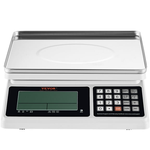 30kg x 1g Digital Industrial Counting Scale for Parts/Coins, Electronic Gram Scale with RS232, LCD - Kitchen/Jewelry/Inventory, g/kg/lb Units