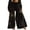 Black, variant on yunLCZ Women's Wide Leg Pants Holiday Style Retro Linen Floral Ethnic Print Casual Pants For Women – Comfortable Relaxed Fit Perfect For Summer Beach And Vacation Wear Business Work Casual Pants