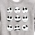 thumbnail image 3 of The Nightmare Before Christmas - Jack Face Grid - Youth Crewneck Fleece Sweatshirt, 3 of 5