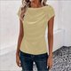 thumbnail image 1 of Haivin Womens Summer Tops 2026 Pleated Round Neck Short Sleeve Shirts Business Casual, 1 of 6