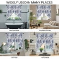 thumbnail image 3 of Blue Floral Swag Curtains for Kitchen/Bedroom/Living Room, Spring Botanical Flowers Leaves Vintage Scalloped Curtains 63 Inch Long, Window Swag Topper Curtains Valances 2 Panels Set 36"x63", 3 of 8