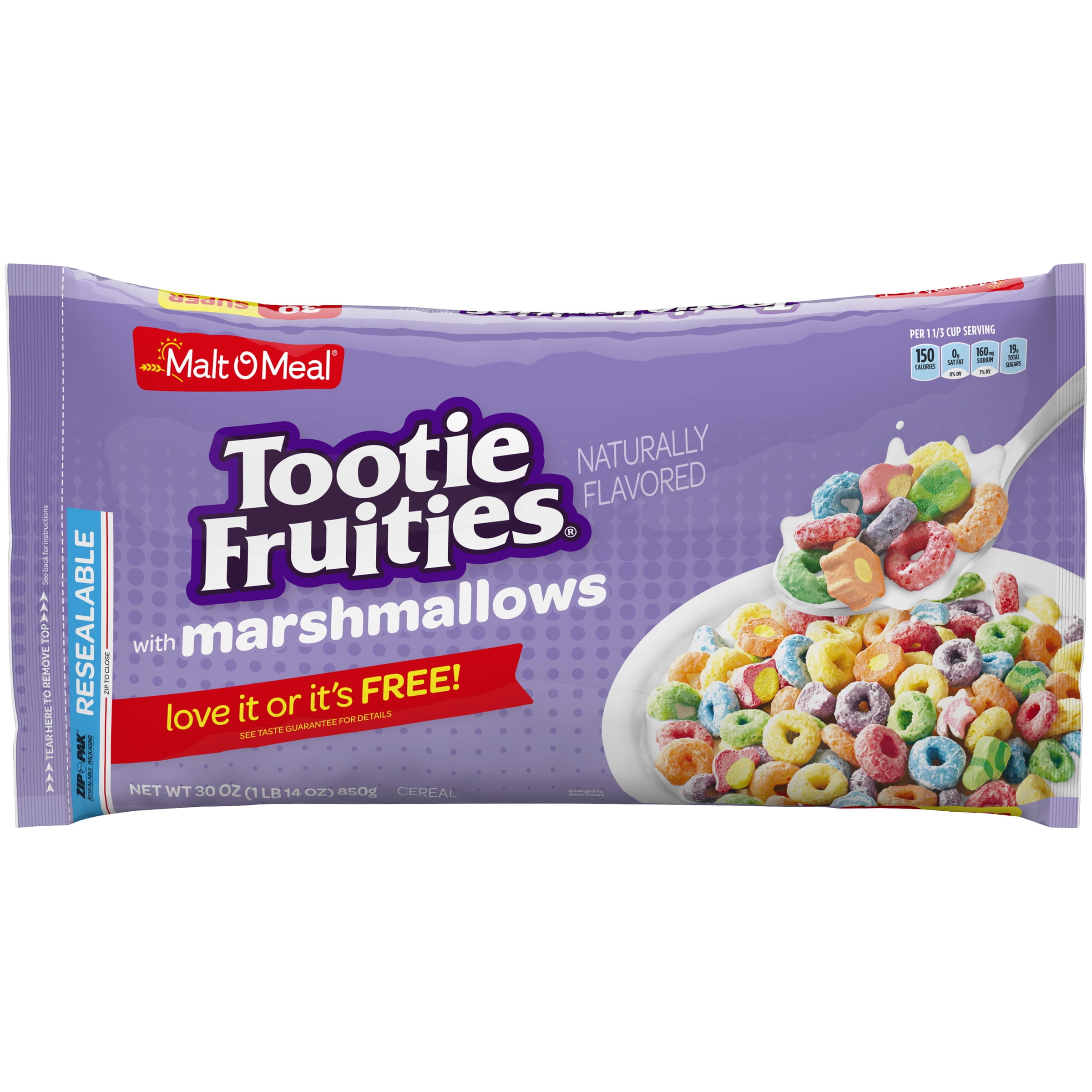 Malt O Meal Tootie Fruities With Marshmallows, 30.0 OZ
