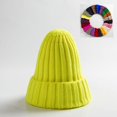 thumbnail image 1 of Gorro de lana de otoño e invierno japonés y coreano, gorro rizado, gorro de invierno, gorro cálido de punto con rayas y puntiagudo, 1 of 1
