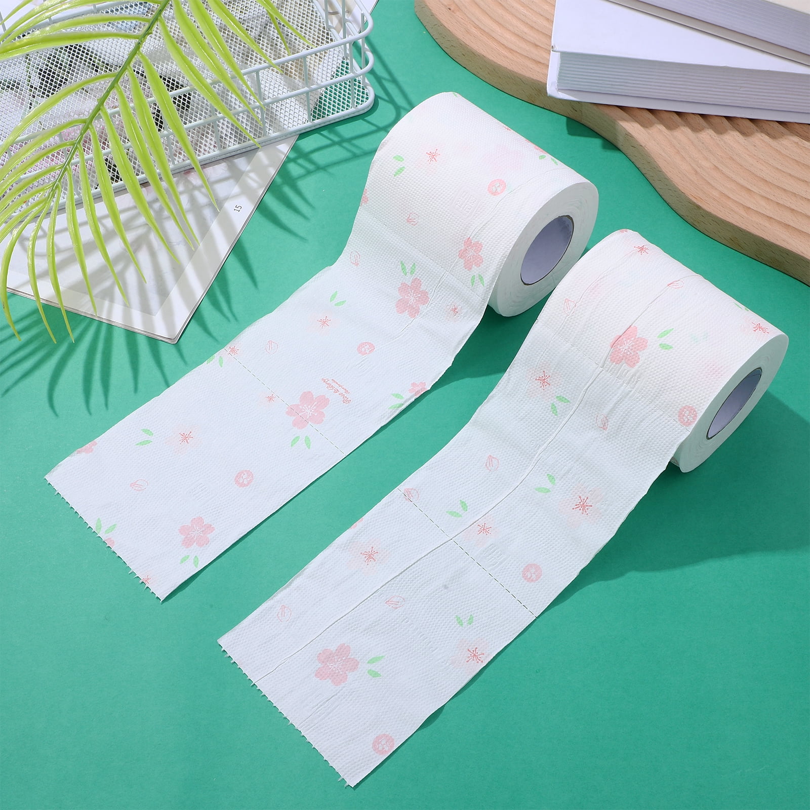 ETEREAUTY Decorative Flower Pattern Toilet Paper for Comfortable Bath Tissue