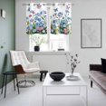 thumbnail image 3 of Blue Spring Floral Kitchen Curtains Window Panels, Pink Flowers Butterfly Pastoral Insulated Window Treatment Curtain, Grommet Curtains for Bedroom/Living Room/Bathroom, 2 Piece 27.5"Wx39"L, 3 of 8
