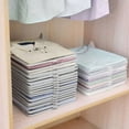 thumbnail image 6 of Storage Rack Useful T Shirt Organizer Wardrobe Storage Stackable Dressbook T Shirt Folder Board Shirt Organizer Clothing Folding Board GREY, 6 of 8