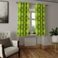 thumbnail image 2 of Ambesonne Modern Grommet Curtain, Vivid Flower of Life, 50" x 54", Yellow Hunter Green, 2 of 6