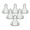 Dr. Brown's Natural Flow Level 3, Narrow Baby Bottle Nipple, Medium-Fast Flow, 6m+, 100% Silicone, 6 Pack