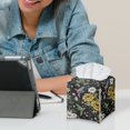 thumbnail image 4 of ZIATUBLE Sunflower Square Tissue Box Cover PU Hummingbird Tissue Box Holder with Bottom Snap Rectangle Tissue Box Covers Modern Tissue Case Facial Paper Organizer Dispenser, 4 of 7