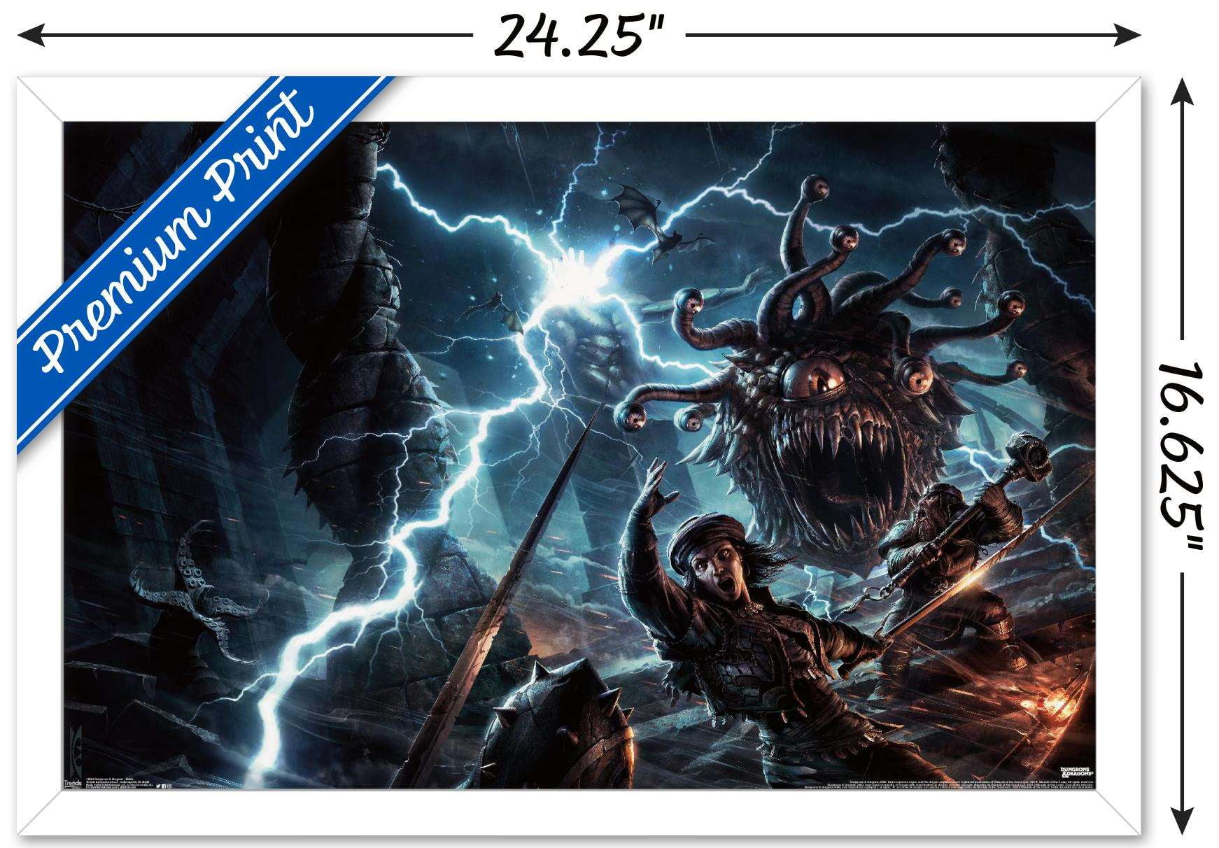 Dungeons and Dragons - Battle Wall Poster, 14.725" x 22.375", Framed