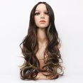 thumbnail image 3 of Peluca de cabello largo y rizado con degradado medio para mujer, peluca de estilo europeo y americano con ondas grandes, 3 of 4