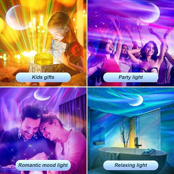 Proyector de Luz del Norte, Lámpara de Proyector de Olas Oceánicas con Control Remoto, Luz de Proyector , para Decoración/Hogar/Regalo