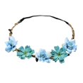 thumbnail image 1 of Diadema floral para el cabello, corona para la cabeza, tiara de flores ajustable, estilo bohemio para fiesta azul nuevo, 1 of 8
