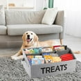 thumbnail image 5 of Brabtod Dog Storage Organizer, Dog Treat Container Bin, Collapsible Fabric Storage Box for Pet Treats with removable dividers, Dog Stuff Container for Dog Treats, 5 of 8