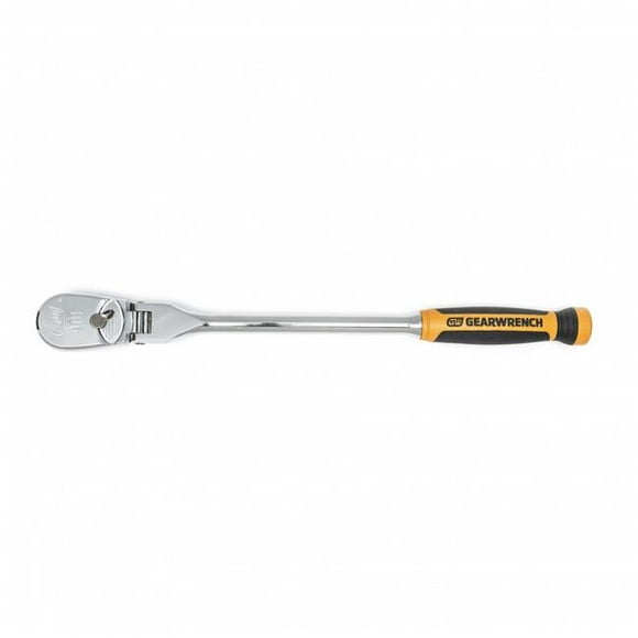 WTD KDT-81370T 0.5 in. Drive 90 Tooth Dual Material Flex Head Teardrop Ratchet 17 in.