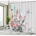 thumbnail image 4 of Ambesonne Dragonfly Shower Curtain, Wildflowers Pattern Art, 69"Wx84"L, Pale Grey, 4 of 4