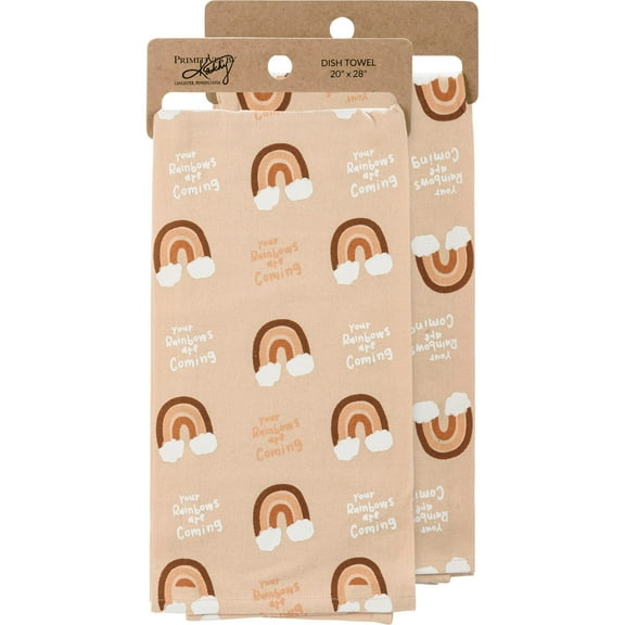 Primitives by Kathy 112592 Kitchen Towel - Rainbows, 28-inch