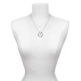 thumbnail image 3 of Delight Jewelry Silvertone Mini Horseshoe with Clear Crystal Joy Ring Charm Necklace, 18", 3 of 4