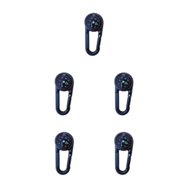 Becaristey Lightweight Hiking Carabiner Multifunctional Tool For Outdoor Enthusiasts Durable And Functional black 5Set